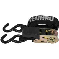 MENABO Professional Cargo Ratchet Tie Down Strap With 2 Plastic Coated S-Hook's 3.3M | BAPA302 | GSF Car Parts