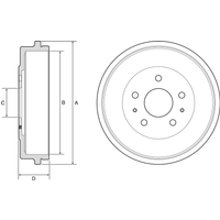 Delphi Rear Brake Drum | BF568 | GSF Car Parts