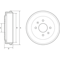 Delphi Vauxhall And Opel Viva Rear Brake Drum | BF570 | GSF Car Parts