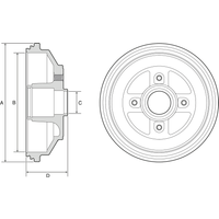 Delphi Suzuki Splash Brake Drum | BF571 | GSF Car Parts