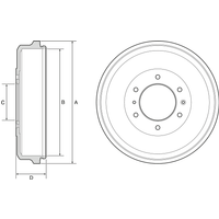 Delphi Isuzu D-Max Rear Brake Drum | BF573 | GSF Car Parts