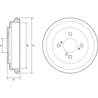 Delphi Suzuki Swift Rear Brake Drum | BF596 | GSF Car Parts