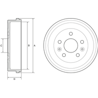 Delphi Renault Kangoo Brake Drum | BF597 | GSF Car Parts