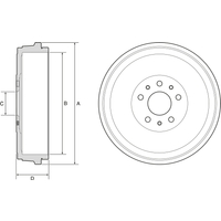 Delphi Fiat Doblo Cargo Rear Brake Drum | BF629 | GSF Car Parts