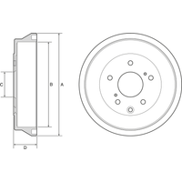 Delphi Nissan Juke Rear Brake Drum | BF636 | GSF Car Parts