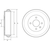Delphi Nissan Micra Rear Brake Drum | BF637 | GSF Car Parts