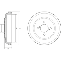 Delphi Suzuki Swift Rear Brake Drum | BF643 | GSF Car Parts