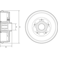 Delphi Dacia Duster Rear Brake Drum | BFR611 | GSF Car Parts