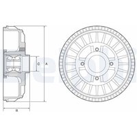 Rear Brake Drum Delphi Fits: RENAULT CAPTUR