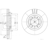 Delphi Front Vented Brake Disc Pair - 276mm Diameter | BG3099 | GSF Car Parts