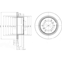 Delphi Mitsubishi Pajero/shogun Rear Solid Brake Disc Pair - 315mm Diameter | BG3105 | GSF Car Parts