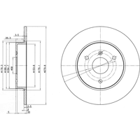 Delphi Smart Roadster Front Solid Brake Disc Pair - 280mm Diameter | BG3526 | GSF Car Parts