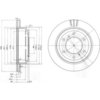 Delphi Rear Vented Brake Disc Pair - 300mm Diameter | BG3813 | GSF Car Parts