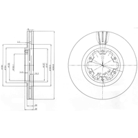 Delphi Mazda 3 Front Vented Brake Disc Pair - 300mm Diameter | BG3972 | GSF Car Parts