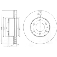 Delphi Iveco Daily Front Vented Brake Disc Pair - 300mm Diameter | BG4100 | GSF Car Parts