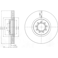 Delphi Iveco Daily Front Vented Brake Disc Pair - 290mm Diameter | BG4101 | GSF Car Parts