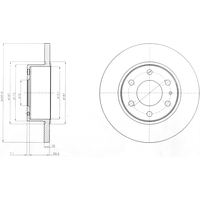 Delphi Iveco Daily Rear Solid Brake Disc Pair - 296mm Diameter | BG4165 | GSF Car Parts