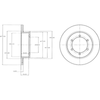 Delphi Nissan Nt400 Cabstar Rear Solid Brake Disc Pair - 279.5mm Diameter | BG4218 | GSF Car Parts