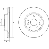 Delphi Suzuki S-Cross Front Vented Brake Disc Pair Coated - 280mm Diameter | BG4764C | GSF Car Parts