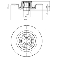 Delphi Rear Solid Brake Disc Coated - 274mm Diameter | BG9026RSC | GSF Car Parts
