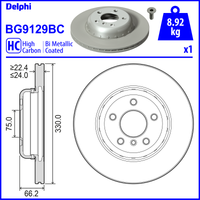 Delphi Front Brake Disc - 330mm Diameter | BG9129BC | GSF Car Parts
