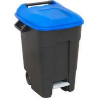 SEALEY Refuse/wheelie Bin With Foot Pedal 100L - Blue | BM100PB | GSF Car Parts