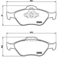 Brembo Ford Fiesta Front Brake Pads | P24055 | GSF Car Parts