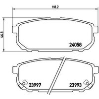 Rear Brake Pads Brembo Fits: KIA SORENTO