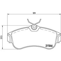 Front Brake Pads Brembo Fits: NISSAN PRIMERA