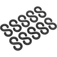 SEALEY Plastic Chain S-Hook Pack Of 10 | BSH10 | GSF Car Parts