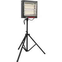 SEALEY Ceramic Heater With Tripod Stand 1.4/2.8Kw 230V | CH30S | GSF Car Parts