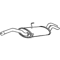 Rear Box/silencer A2a Fits: PEUGEOT 806