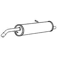 Rear Box/silencer A2a Fits: PEUGEOT 1007
