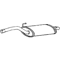 Rear Box/silencer A2a Fits: CITROEN C8