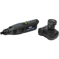 SEALEY Cordless Multipurpose Mini Grinder Kit 10.8V 2Ah Sv10.8 Series | CP108VMG | GSF Car Parts