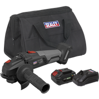 SEALEY Brushless Angle Grinder Kit Ø115mm 20V 4Ah Sv20 Series | CP20VAGXKIT1 | GSF Car Parts