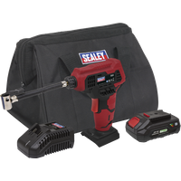 SEALEY Cordless Air Pump Kit 20V 2Ah Sv20 Series | CP20VAPKIT1 | GSF Car Parts
