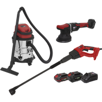 SEALEY 3 X 20V Sv20 Series Cordless Car Valeting Combo Kit - 2 Batteries | CP20VCOMBO10 | GSF Car Parts