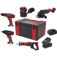 SEALEY 5 X 20V Sv20 Series Cordless Tool Combo - 2 Batteries | CP20VCOMBO2 | GSF Car Parts