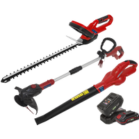 SEALEY 3 X 20V Sv20 Series Garden Power Tool Kit - 2 Batteries | CP20VCOMBO6 | GSF Car Parts