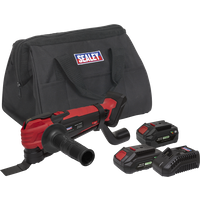 SEALEY Cordless Oscillating Multi-Tool Kit 20V Sv20 Series - 2 Batteries | CP20VMTKIT | GSF Car Parts