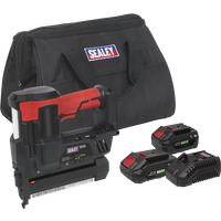 SEALEY Cordless Staple/nail Gun Kit 18G 20V Sv20 Series - 2 Batteries | CP20VNGKIT | GSF Car Parts