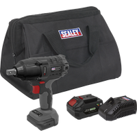 SEALEY Brushless Impact Wrench Kit 1/2"sq Drive 20V 4Ah Sv20 Series | CP20VPIWKIT1 | GSF Car Parts