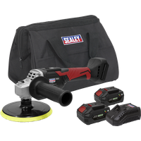 SEALEY Cordless Rotary Polisher Kit 20V 4Ah Sv20 Series Ø150mm - 2 Batteries | CP20VRPKIT2 | GSF Car Parts