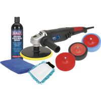 SEALEY Ø180mm Pro Electric Polisher Kit 1100W/230V | CPK03 | GSF Car Parts