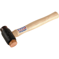 SEALEY Copper/rawhide Faced Hammer 2.25Lb Hickory Shaft | CRF25 | GSF Car Parts