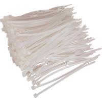 SEALEY Cable Tie 100 X 2.5mm White Pack Of 200 | CT10025P200W | GSF Car Parts