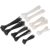 SEALEY Cable Tie Assortment Black/white Pack Of 600 | CT600BW | GSF Car Parts