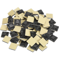 SEALEY Self-Adhesive Cable Tie Mount 20 X 20mm Black Pack Of 100 | CTM2020B | GSF Car Parts