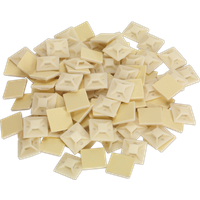 SEALEY Self-Adhesive Cable Tie Mount 25 X 25mm White Pack Of 100 | CTM2525W | GSF Car Parts
